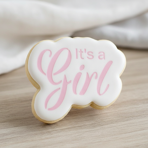 It's a Girl Cookie Cutter/Stencil bakeartstencil