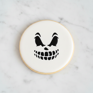 Scary Monster Face Cookie Stencil bakeartstencil