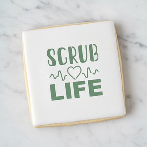Scrub Life Cookie Stencil bakeartstencil