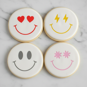 Smiley Faces Stencil Bundle bakeartstencil
