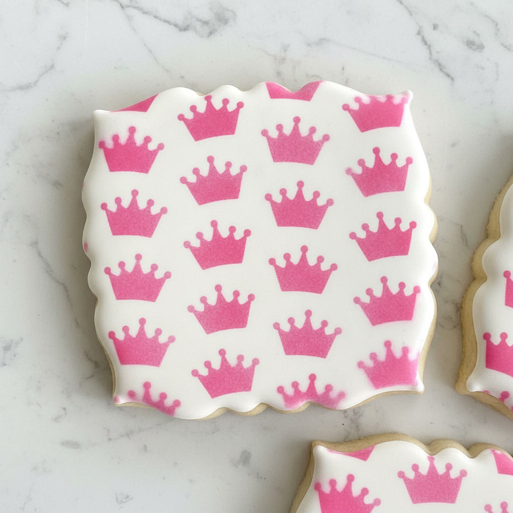 Tiara Pattern Cookie Stencil bakeartstencils