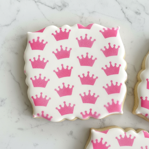 Tiara Pattern Cookie Stencil bakeartstencils