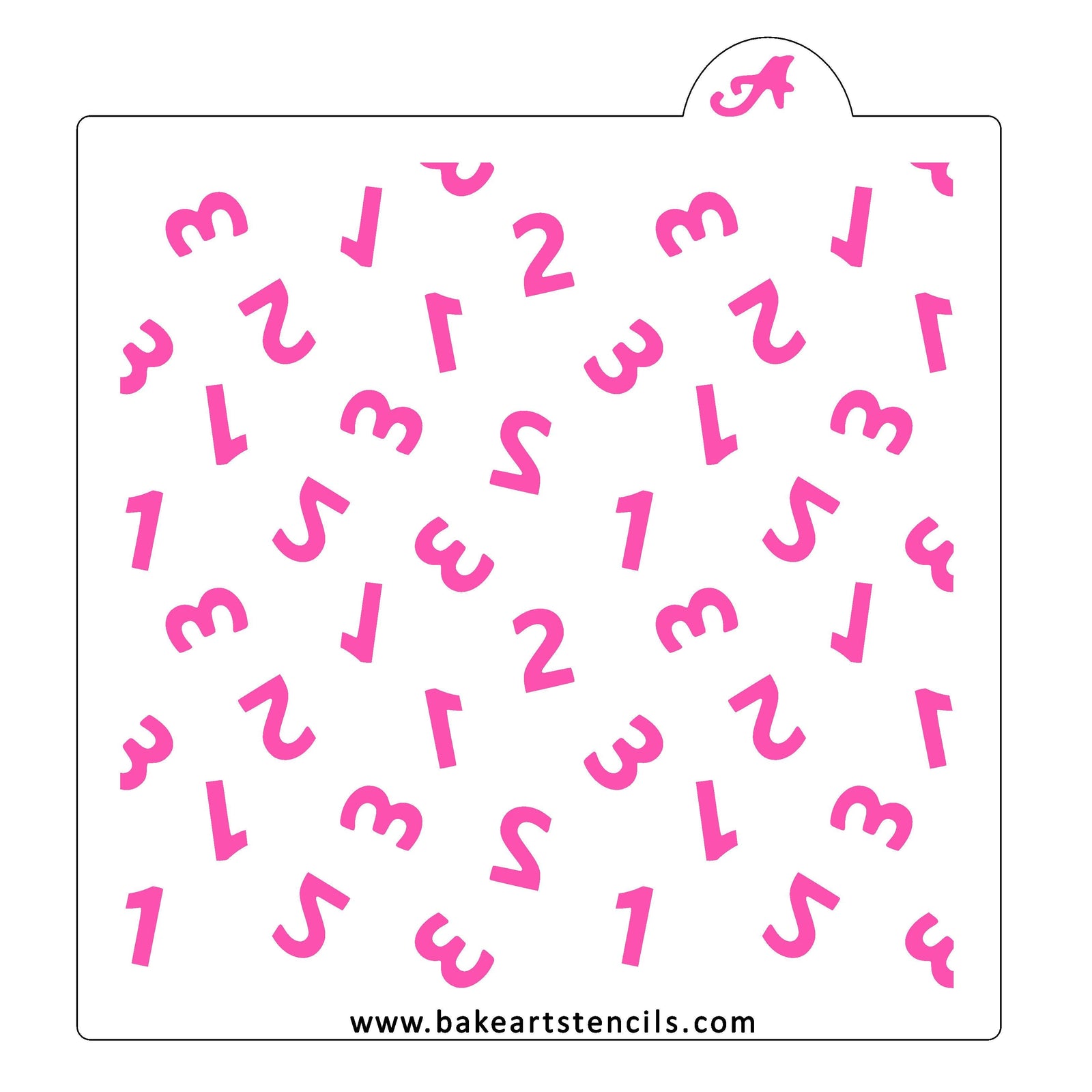 123 Numbers Pattern Stencil bakeartstencil