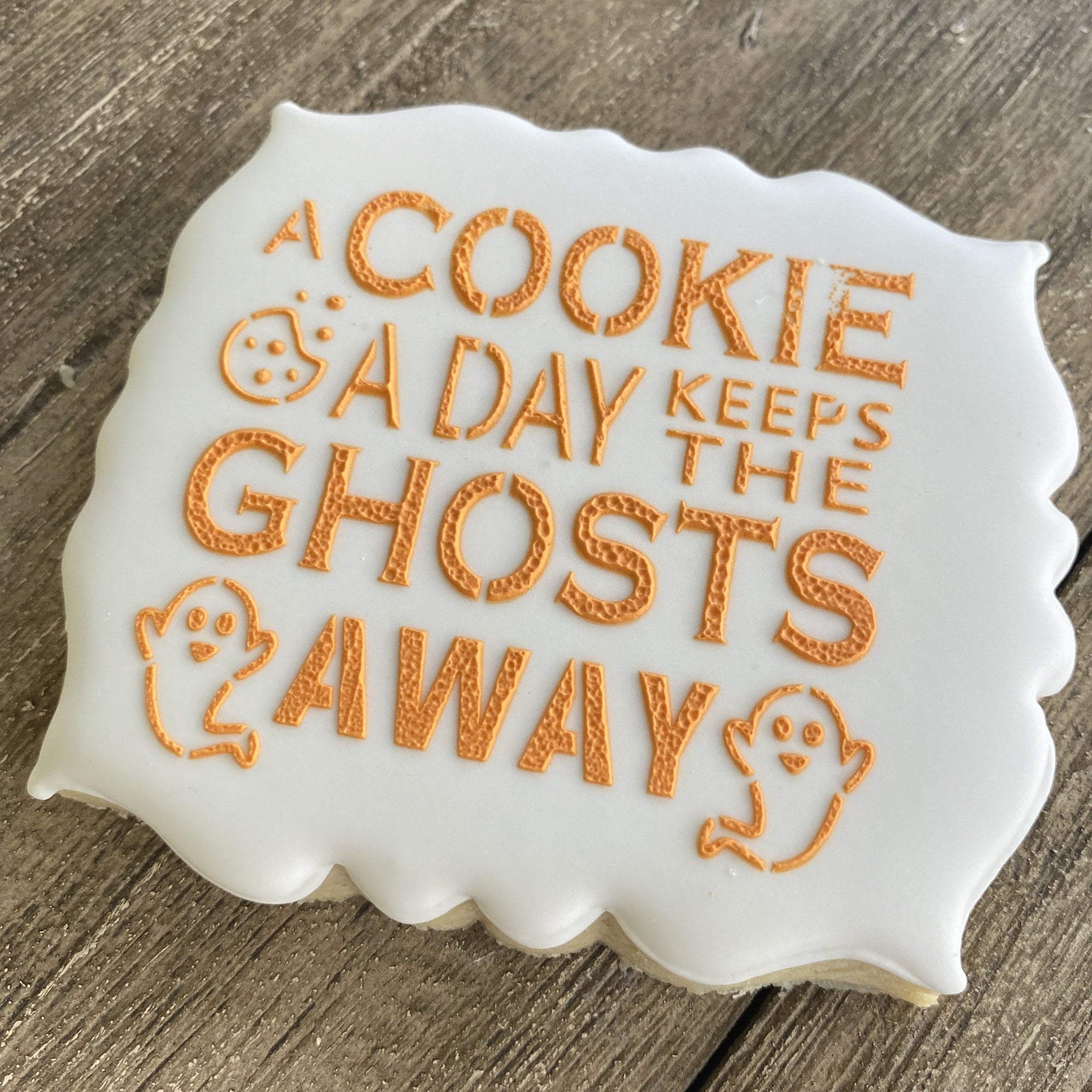 A Cookie a Day Ghosts Away Stencil bakeartstencils