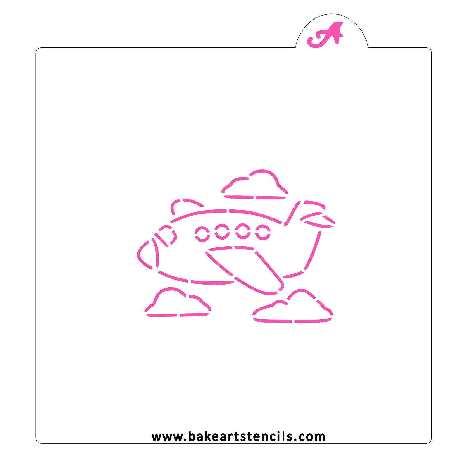 Airplane PYO Cookie Stencil bakeartstencil