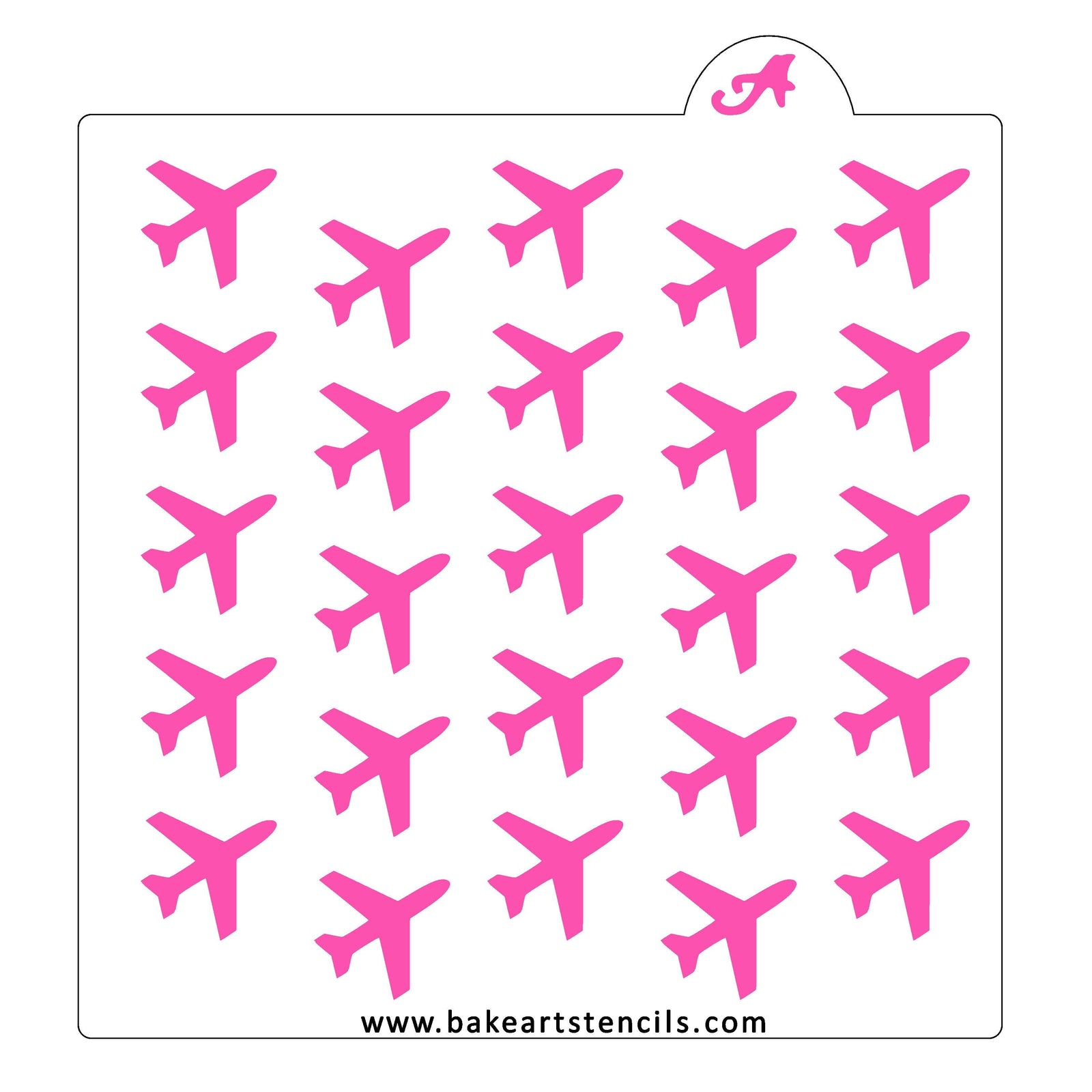 Airplane Pattern Cookie Stencil bakeartstencil