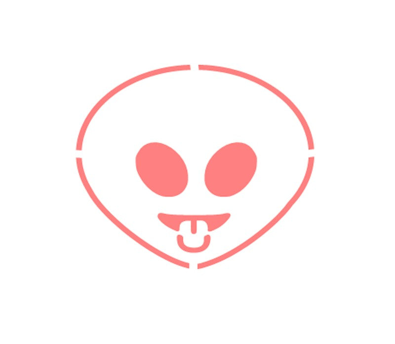 Alien Emoji Stencil bakeartstencil