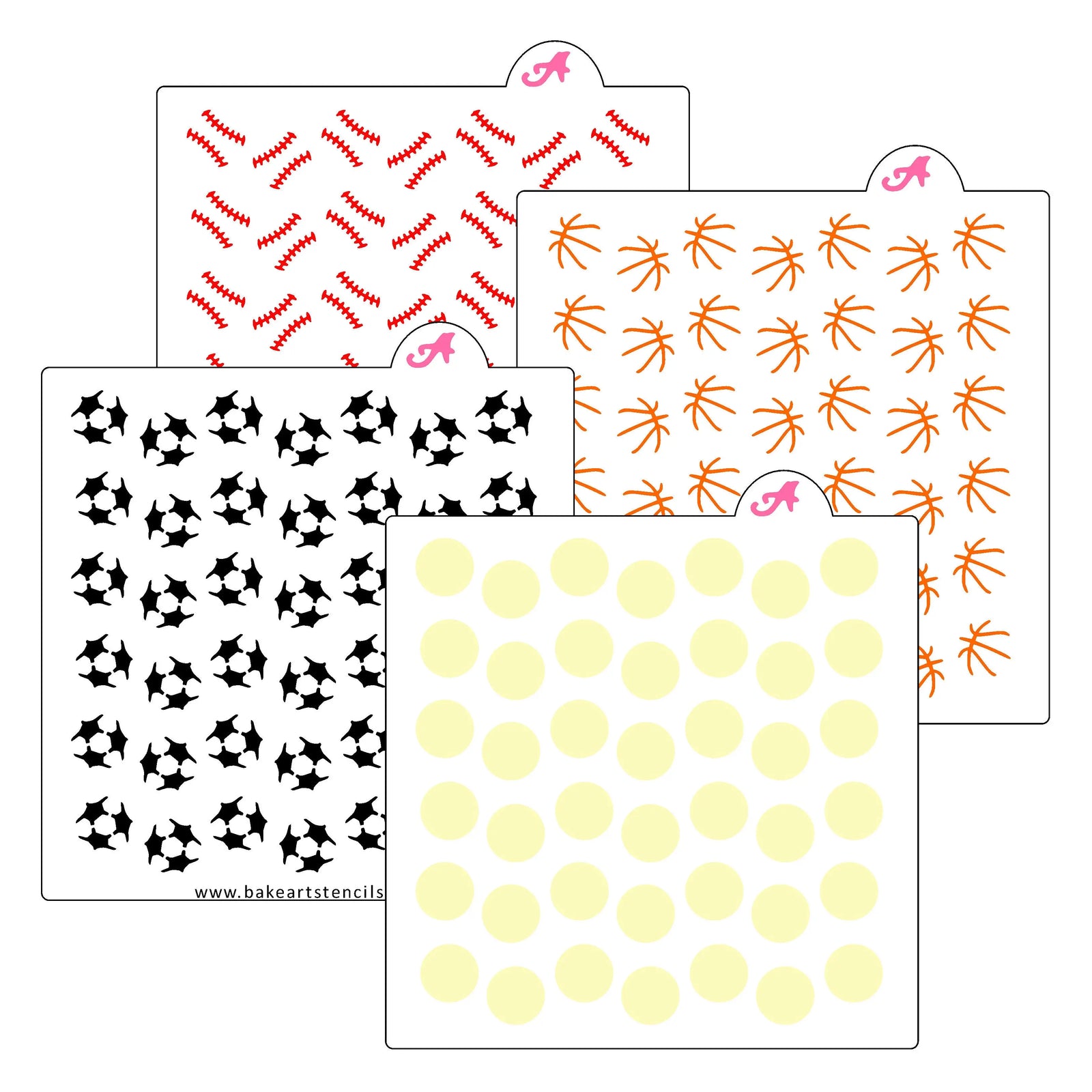 All Sports Cookie Stencil Set bakeartstencil