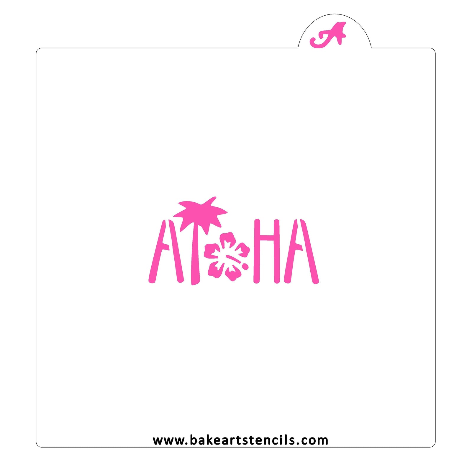 Aloha Luau Cookie Stencil bakeartstencil