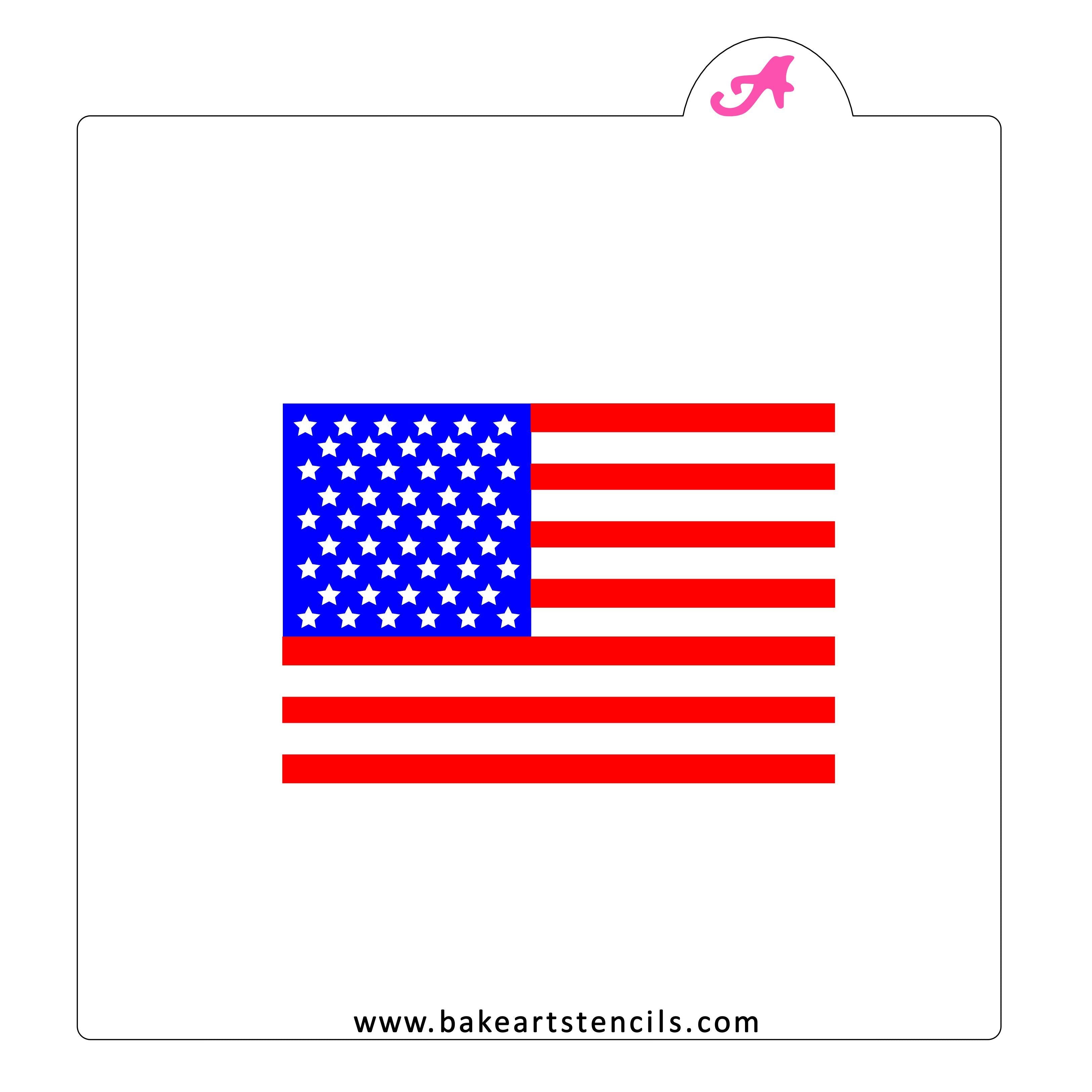 American Flag Stencil – PinkyPrintsCo