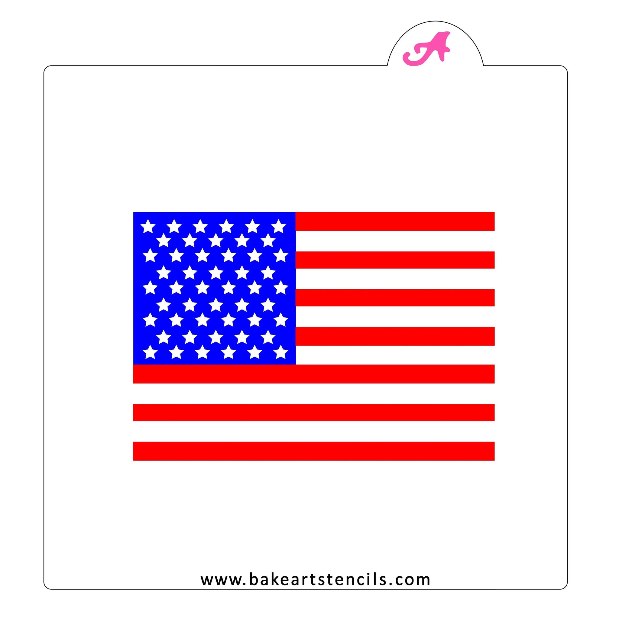 2 Piece American Flag Stencil 4th of July - Cookie Stencil — The Cookie  Countess