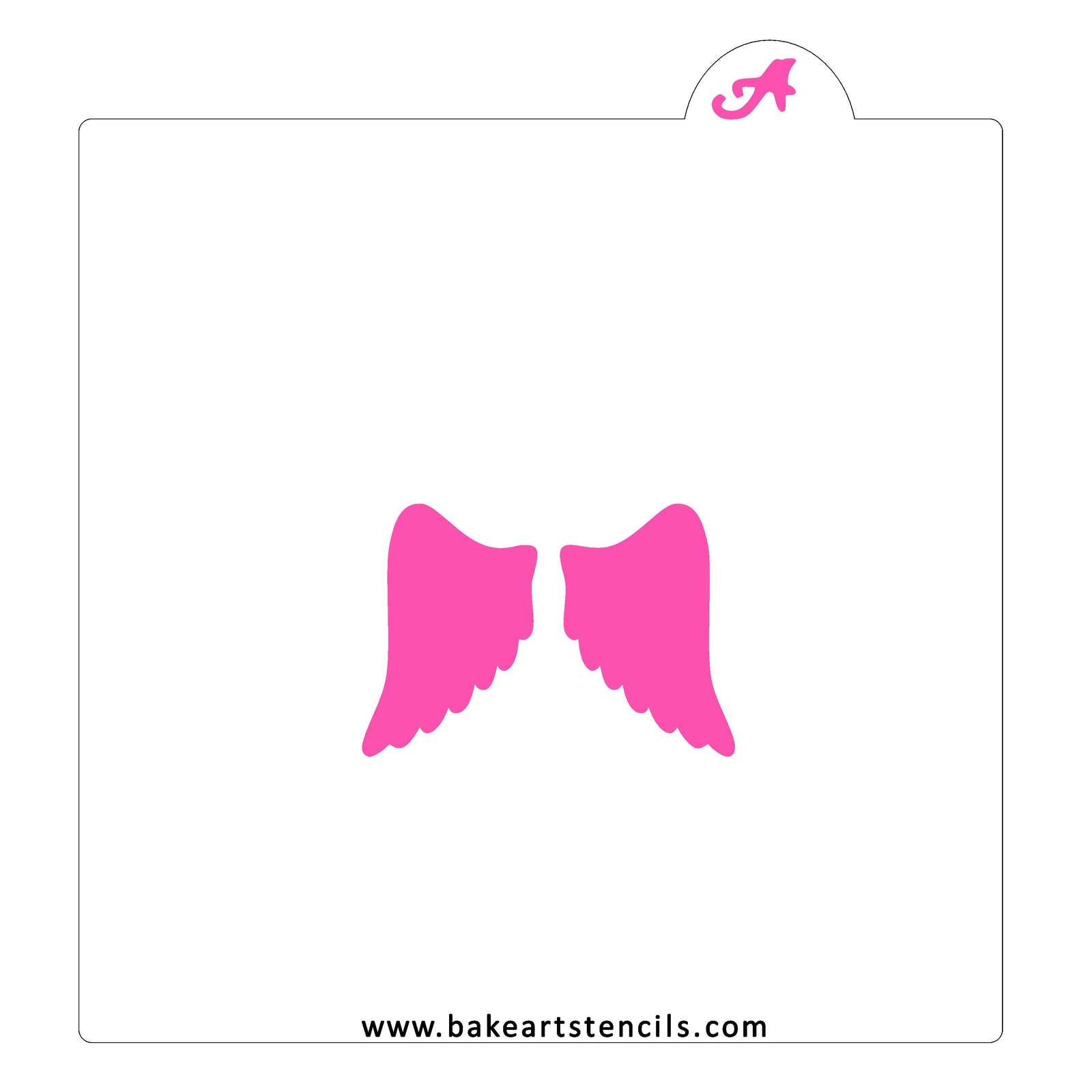 Angel Wings Cookie Stencil bakeartstencil