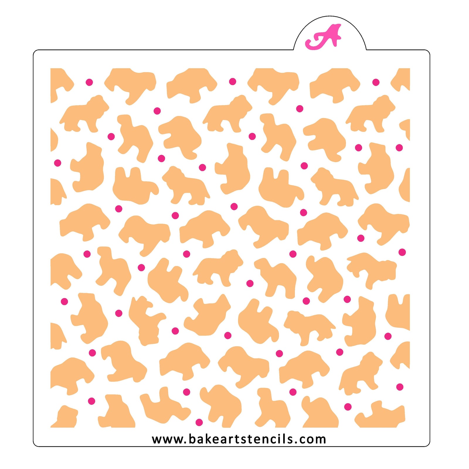 Animal Crackers Pattern Stencil Set bakeartstencil