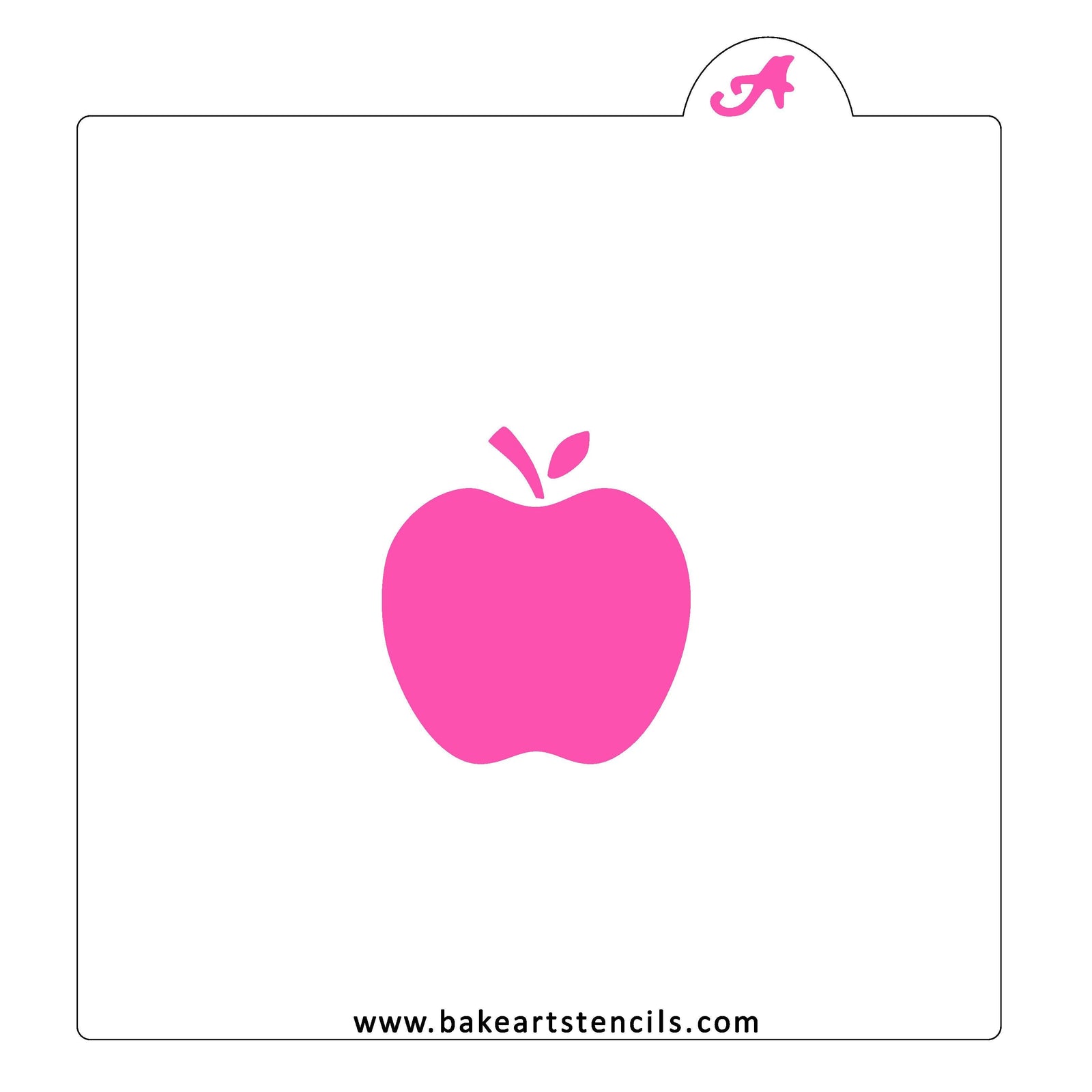 Apple Cookie Stencil bakeartstencil