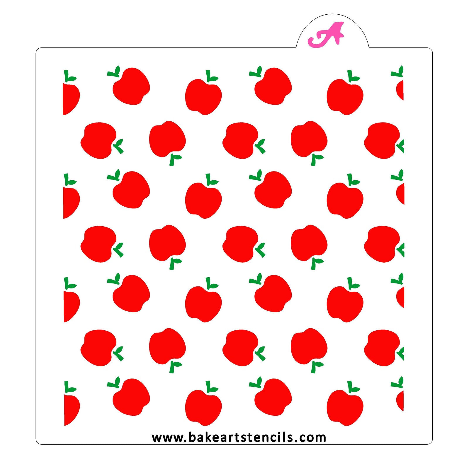 Apple Pattern Stencil Set bakeartstencil