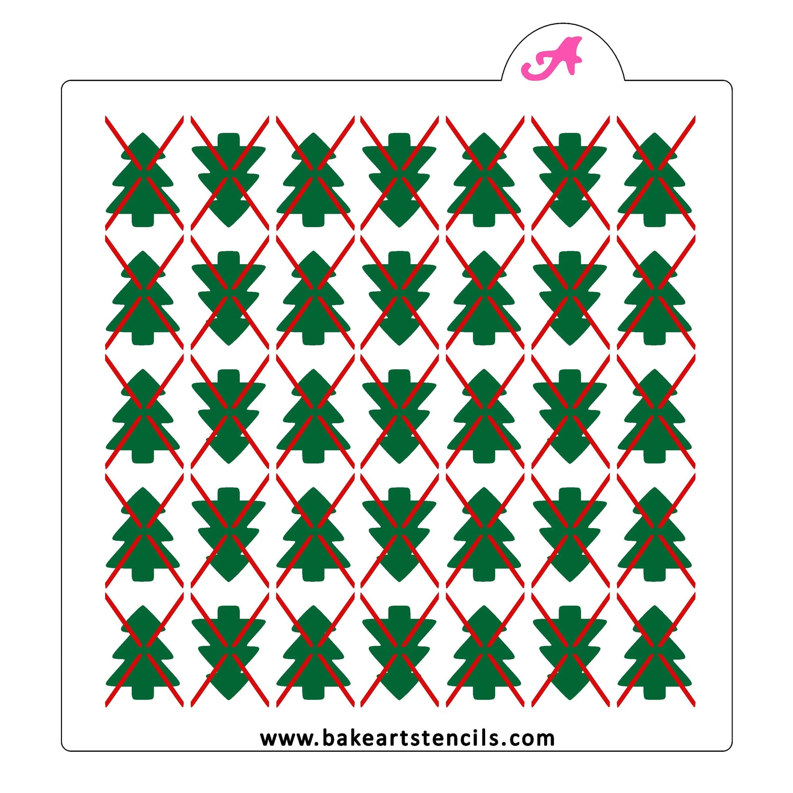 Argyle Spruce Cookie Stencil Set bakeartstencils