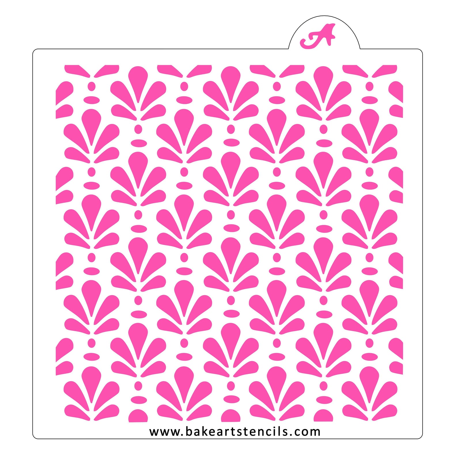 Art Deco Leaf Pattern Stencil bakeartstencil