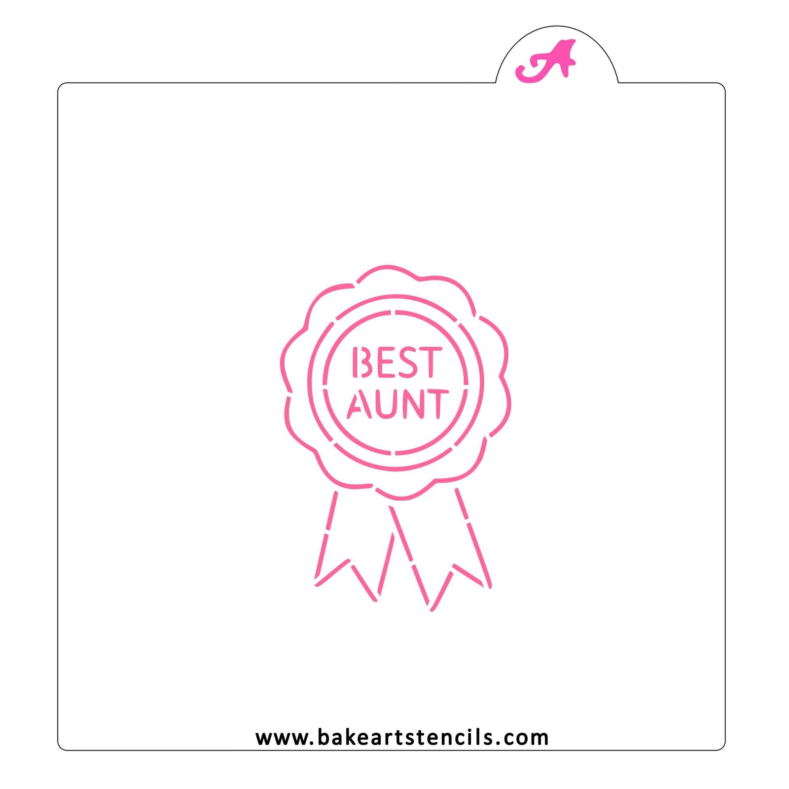 Aunt Ribbon PYO Stencil bakeartstencil