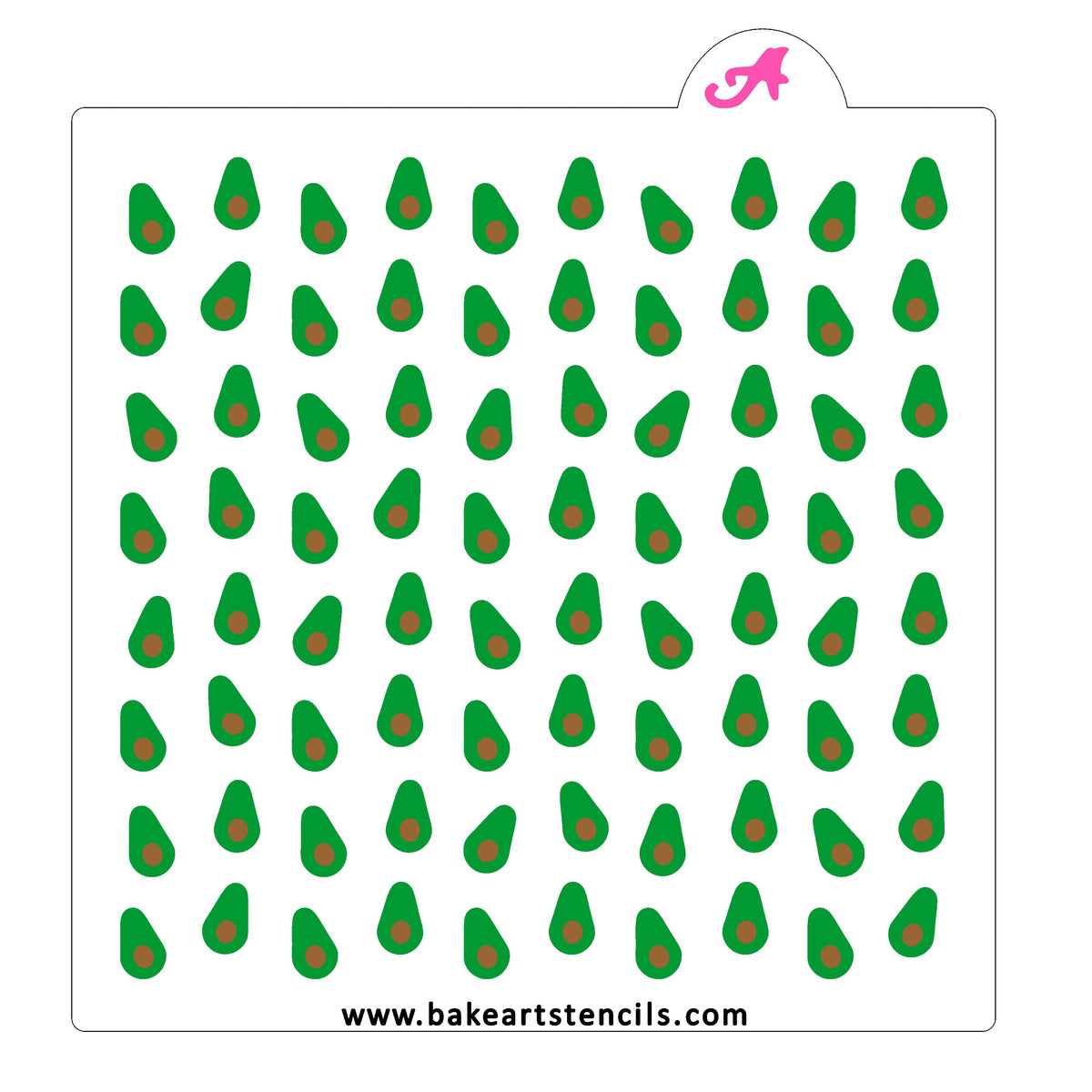 Avocado Pattern Cookie Stencil Set - bakeartstencils