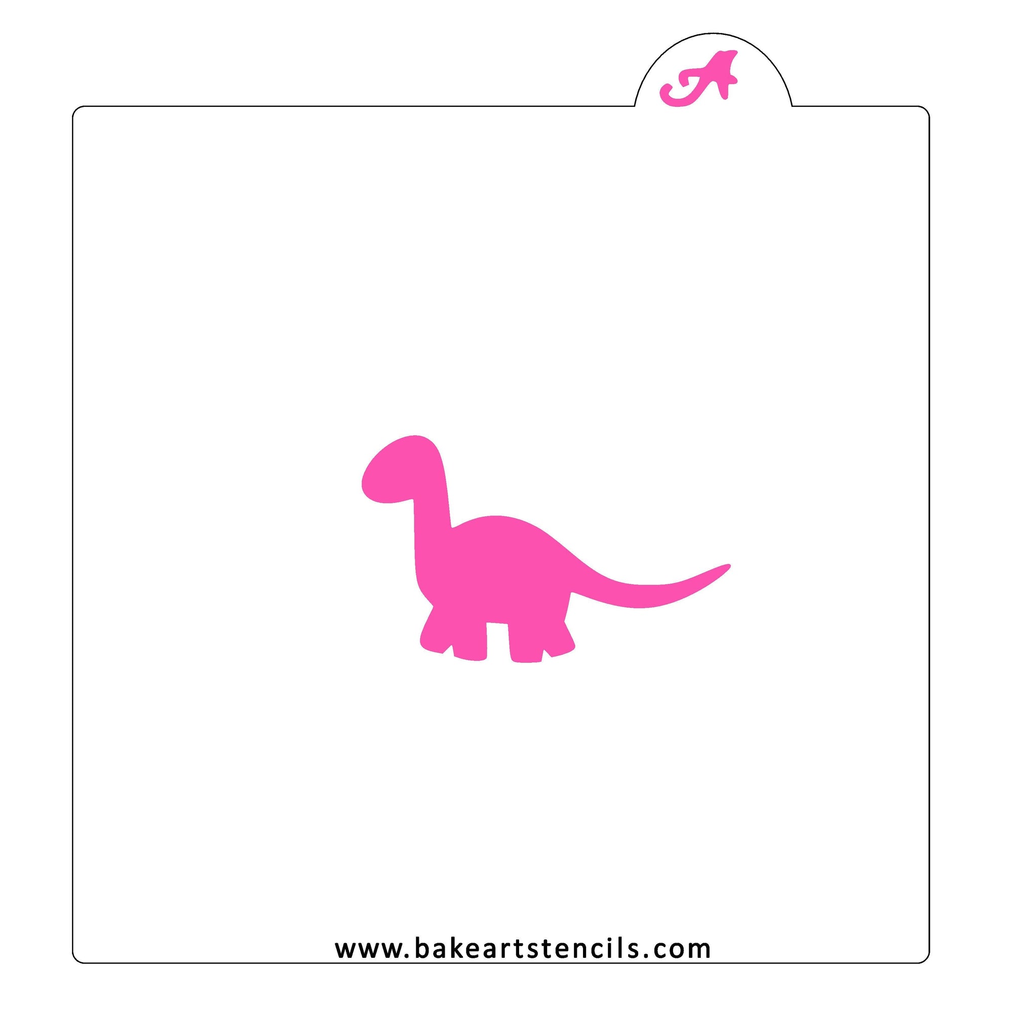 Baby Brontosaurus Cookie Stencil bakeartstencil