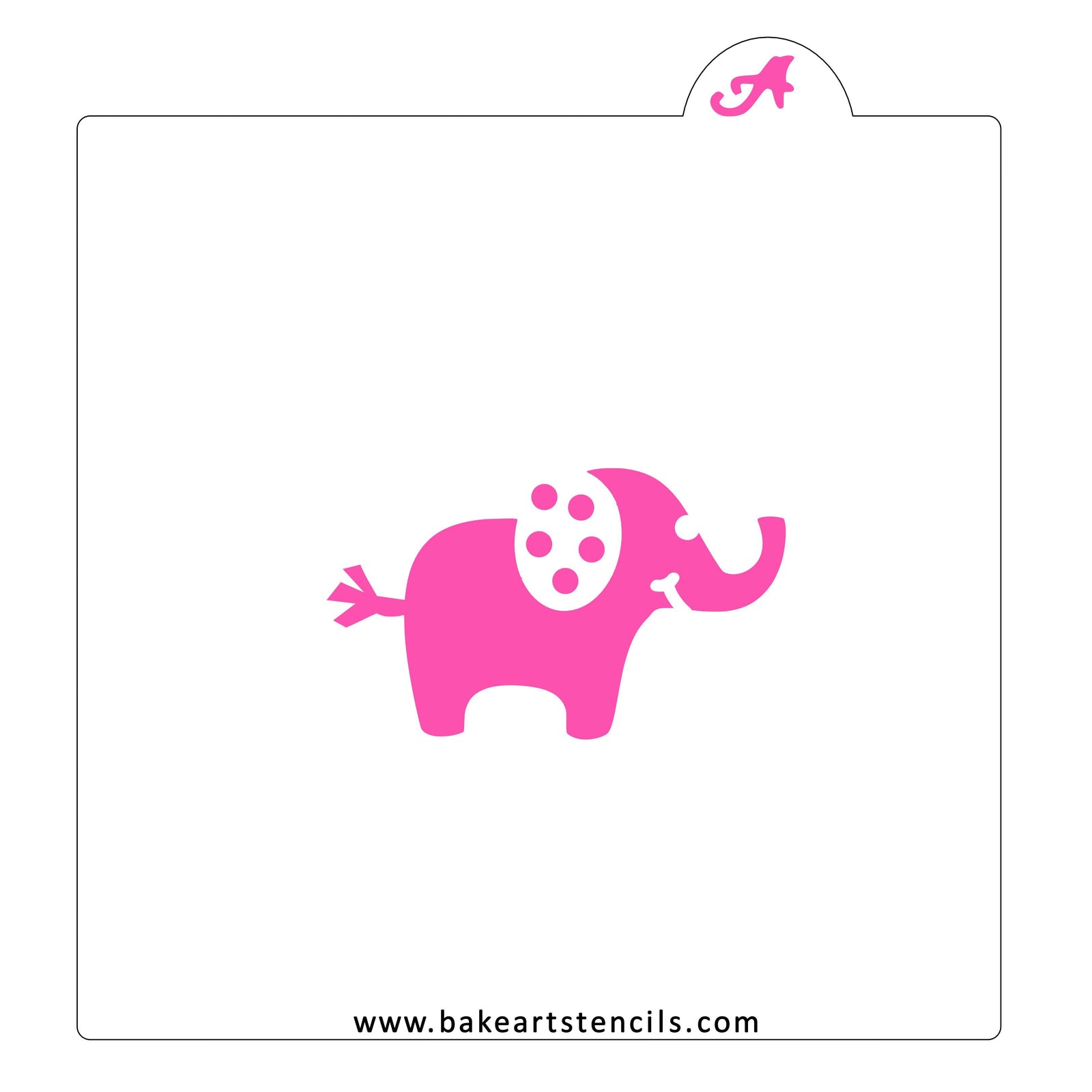 Baby Elephant Cookie Stencil bakeartstencil