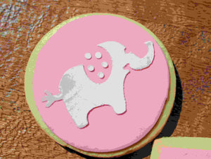 Baby Elephant Cookie Stencil bakeartstencil