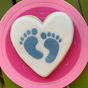 Baby Footprint Cookie Stencil bakeartstencil