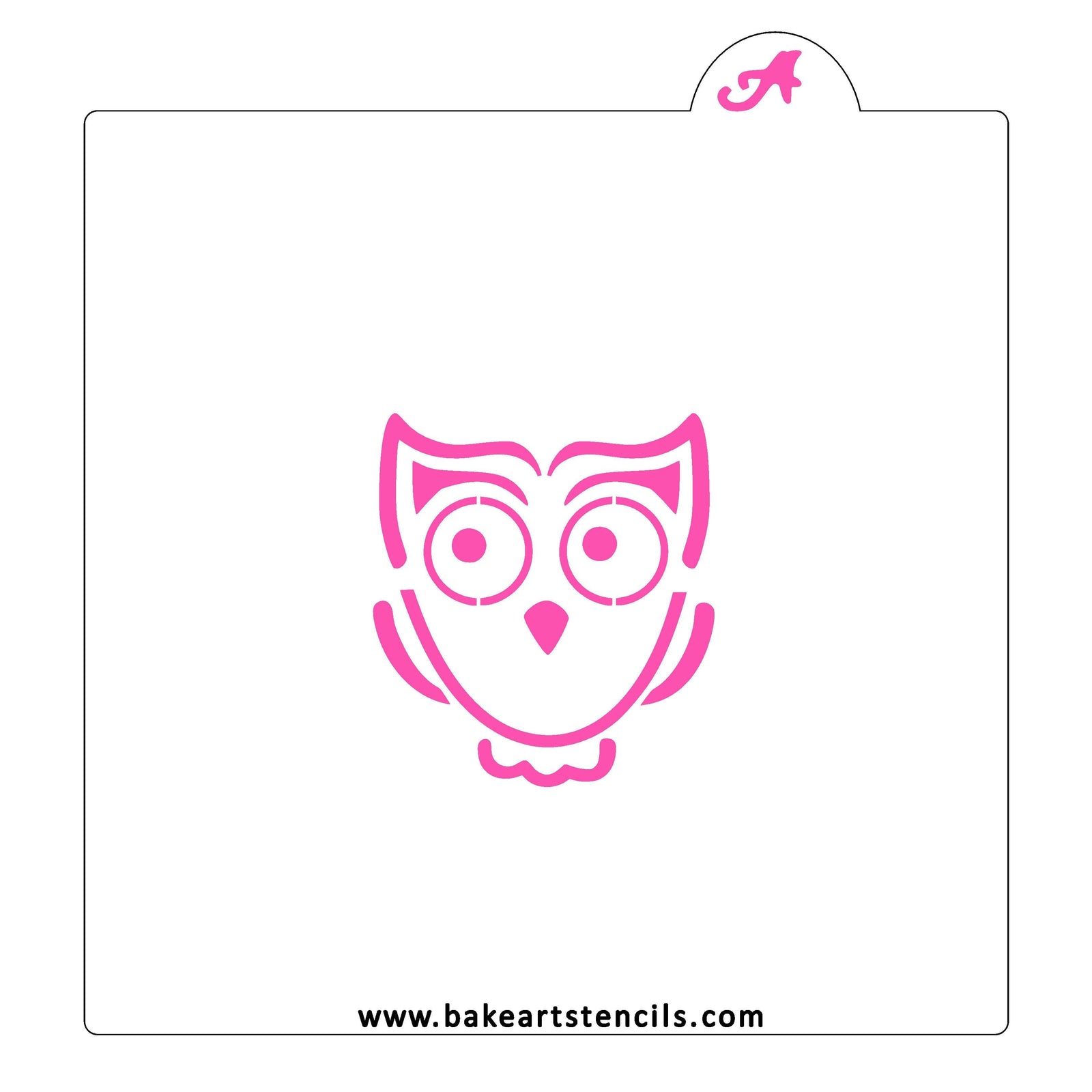 Baby Owl Cookie Stencil bakeartstencil