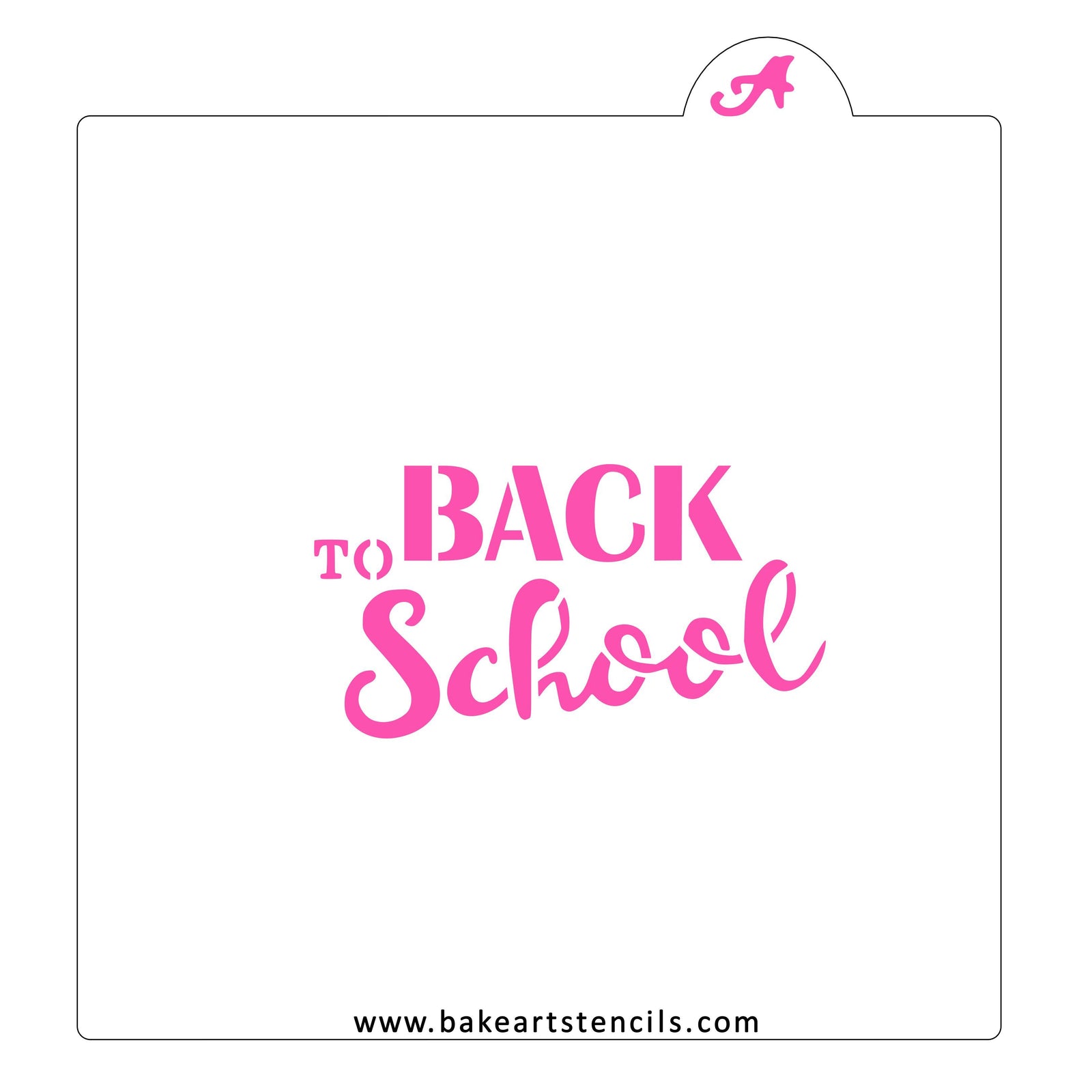 Back to School Cookie Stencil bakeartstencil