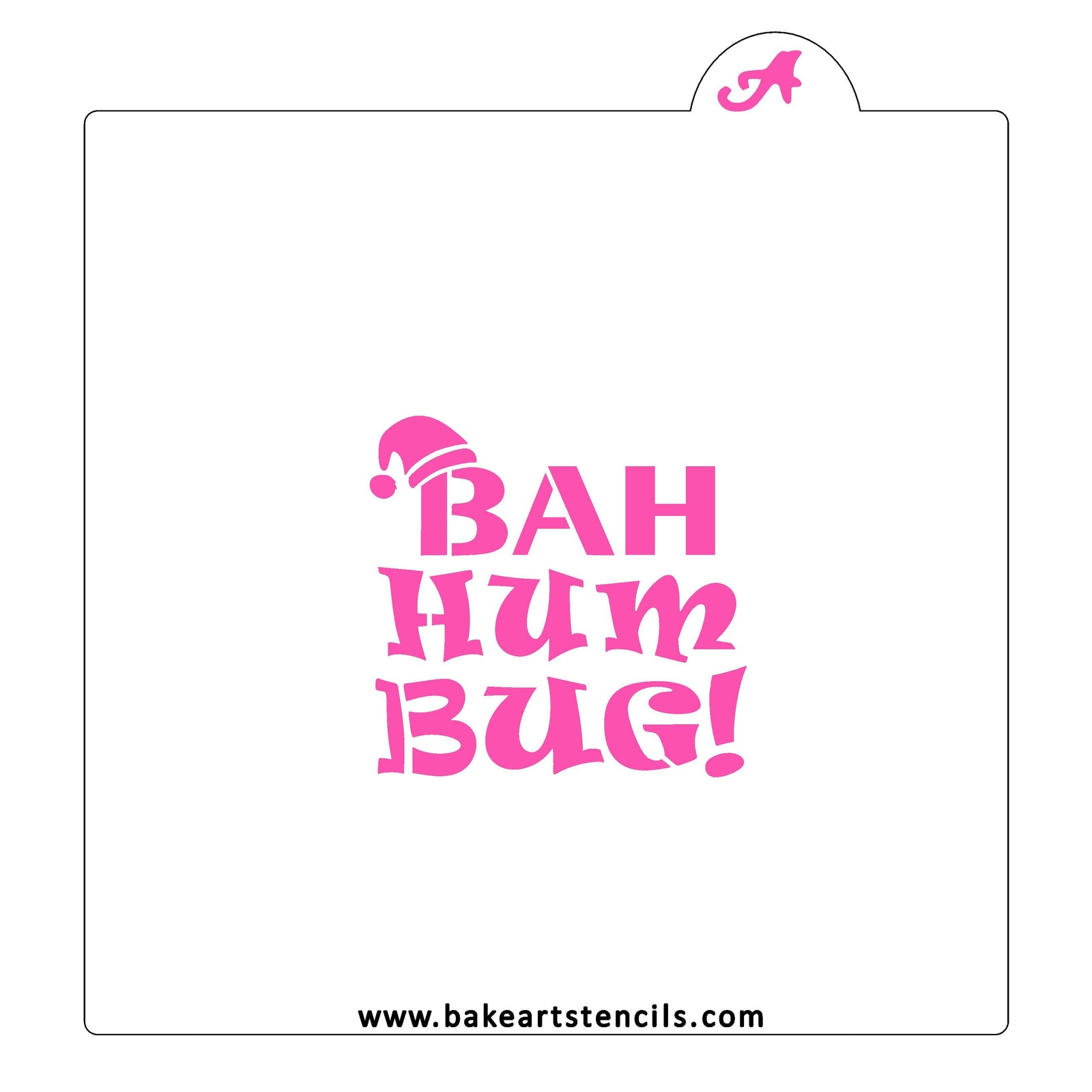 Bah Humbug Cookie Stencil bakeartstencil