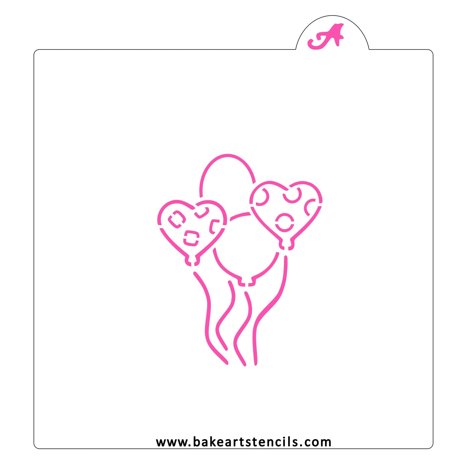 Balloons Bunch PYO Cookie Stencil bakeartstencil