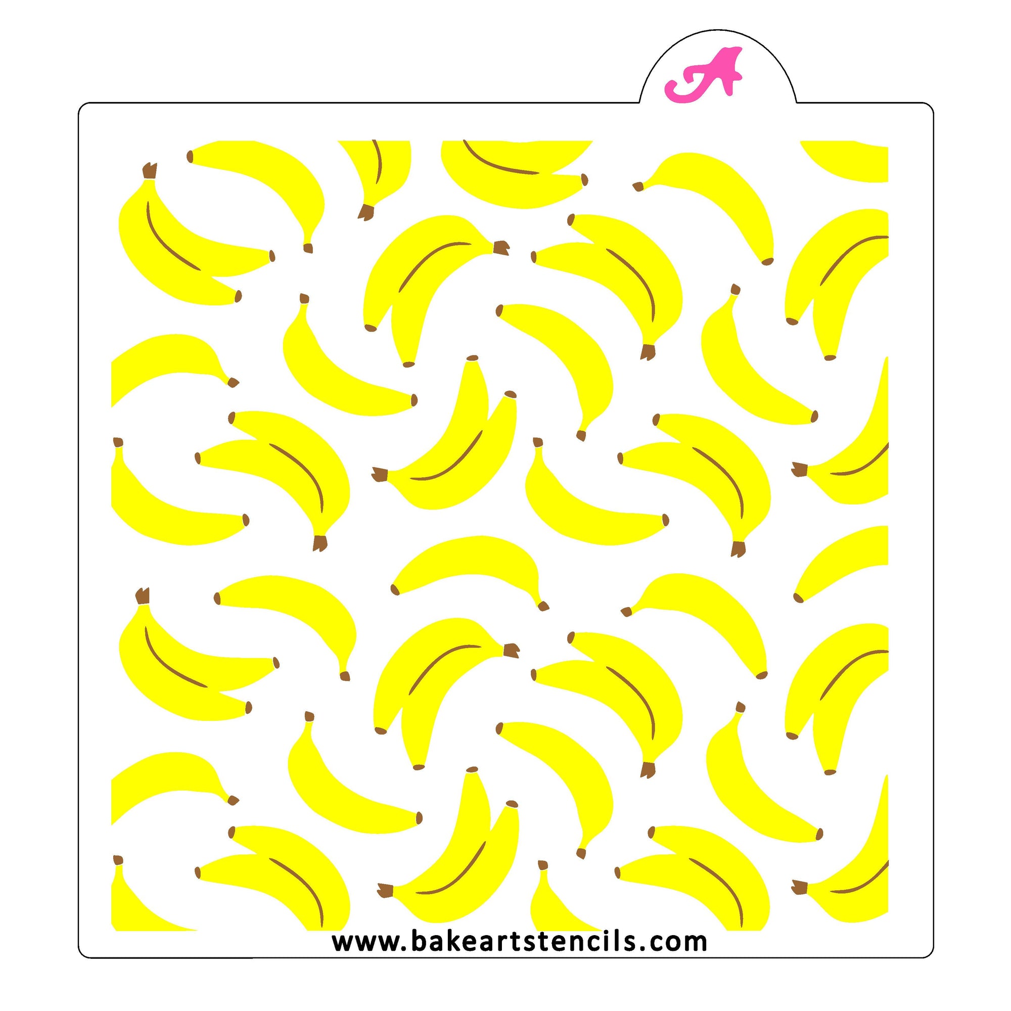 Bananas Pattern Cookie Stencil Set bakeartstencil