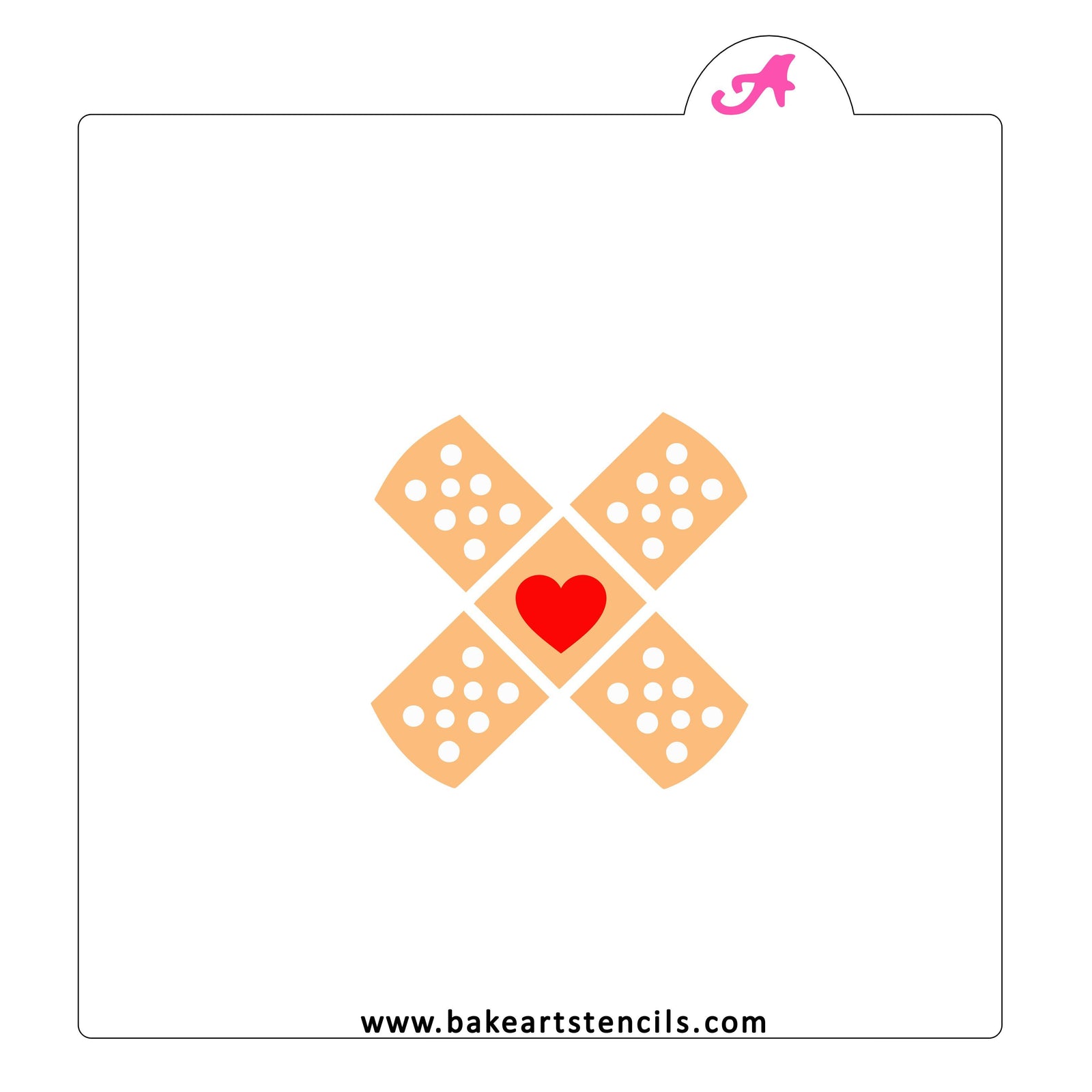 Bandaid Better Cookie Stencil Set bakeartstencil
