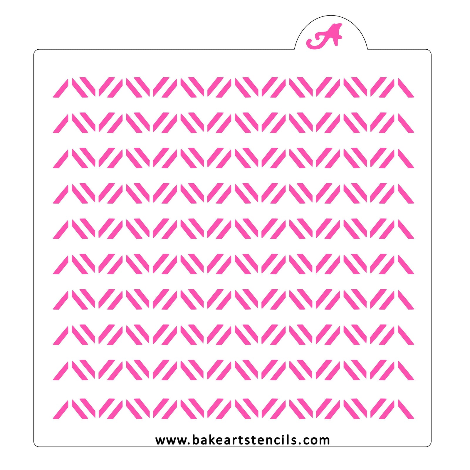 Banded Tribal Pattern Stencil bakeartstencils