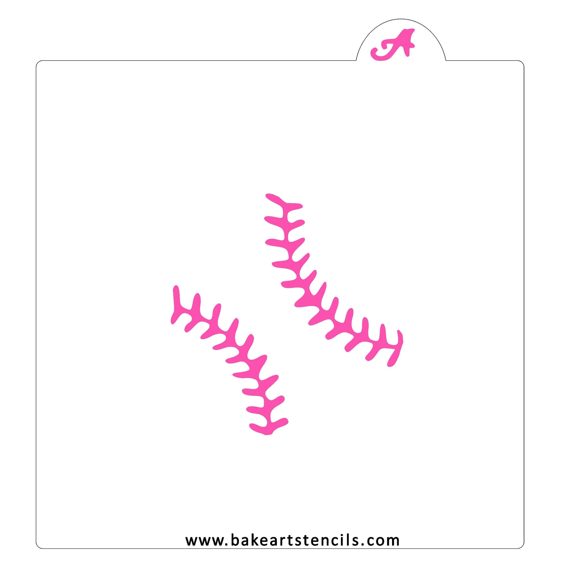 Baseball Cookie Stencil bakeartstencil