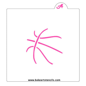 Basketball Cookie Stencil bakeartstencil