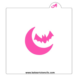 Bat and Moon Cookie Stencil bakeartstencil
