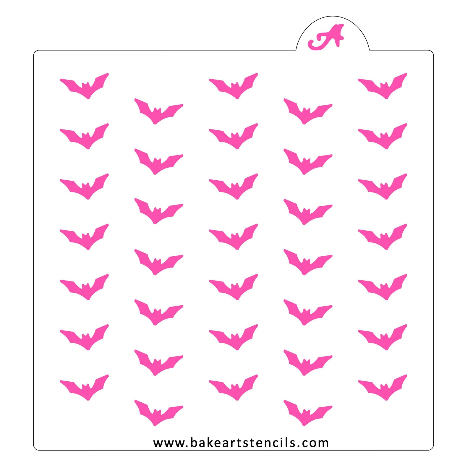 Bats Pattern Cookie Stencil bakeartstencil