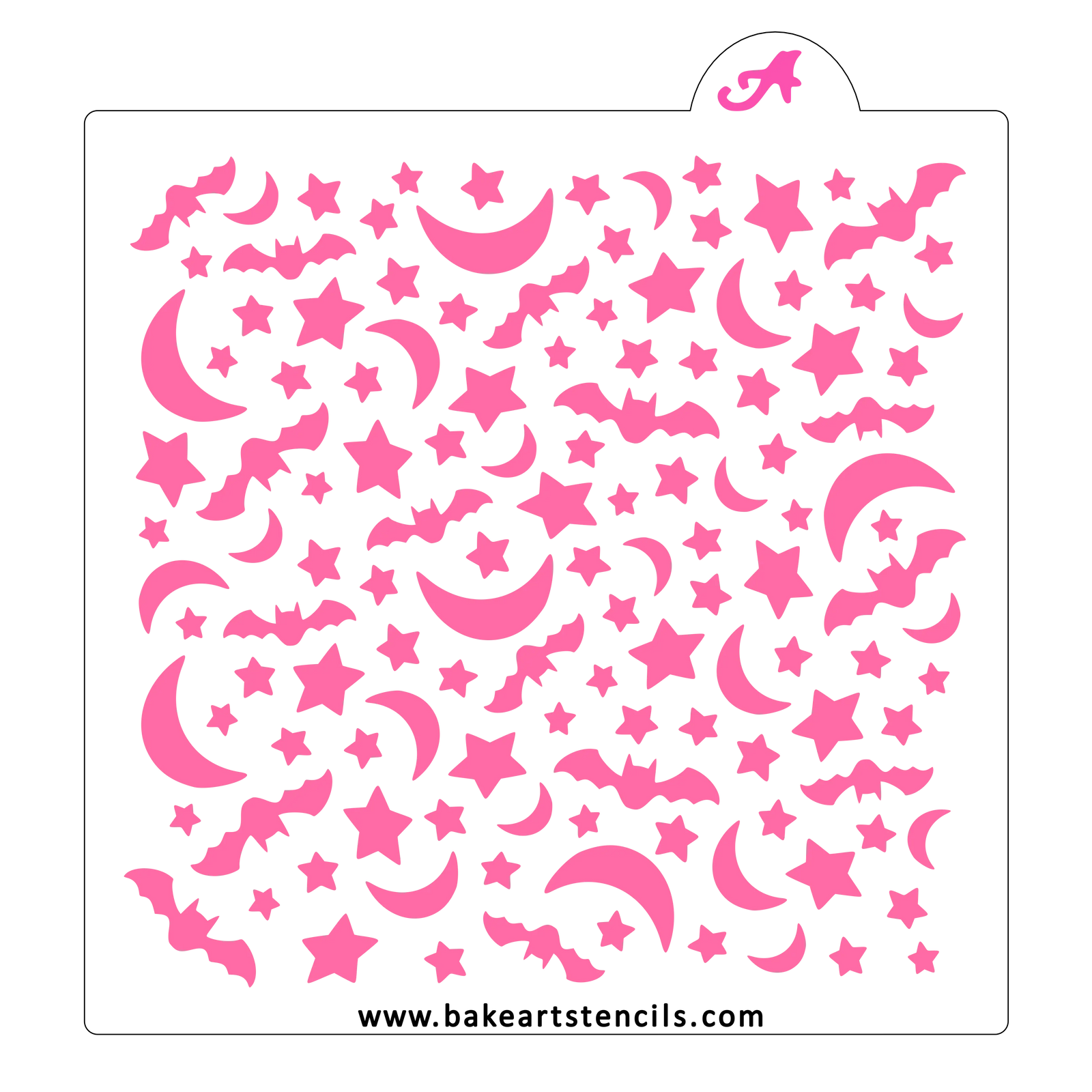 Batty Night Cookie Stencil bakeartstencil