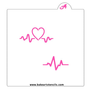 Beating Heart Cookie Stencil bakeartstencil