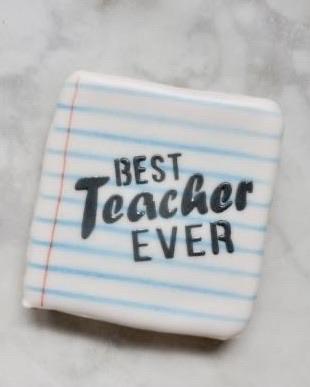 Best Teacher Ever Cookie Stencil bakeartstencil