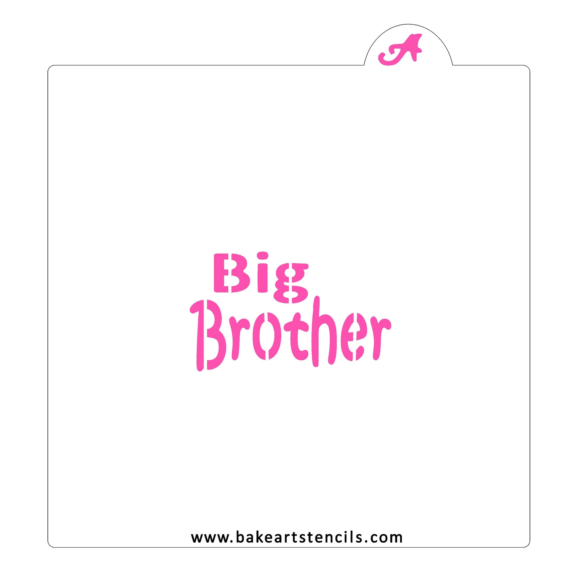 Big Brother Cookie Stencil bakeartstencil