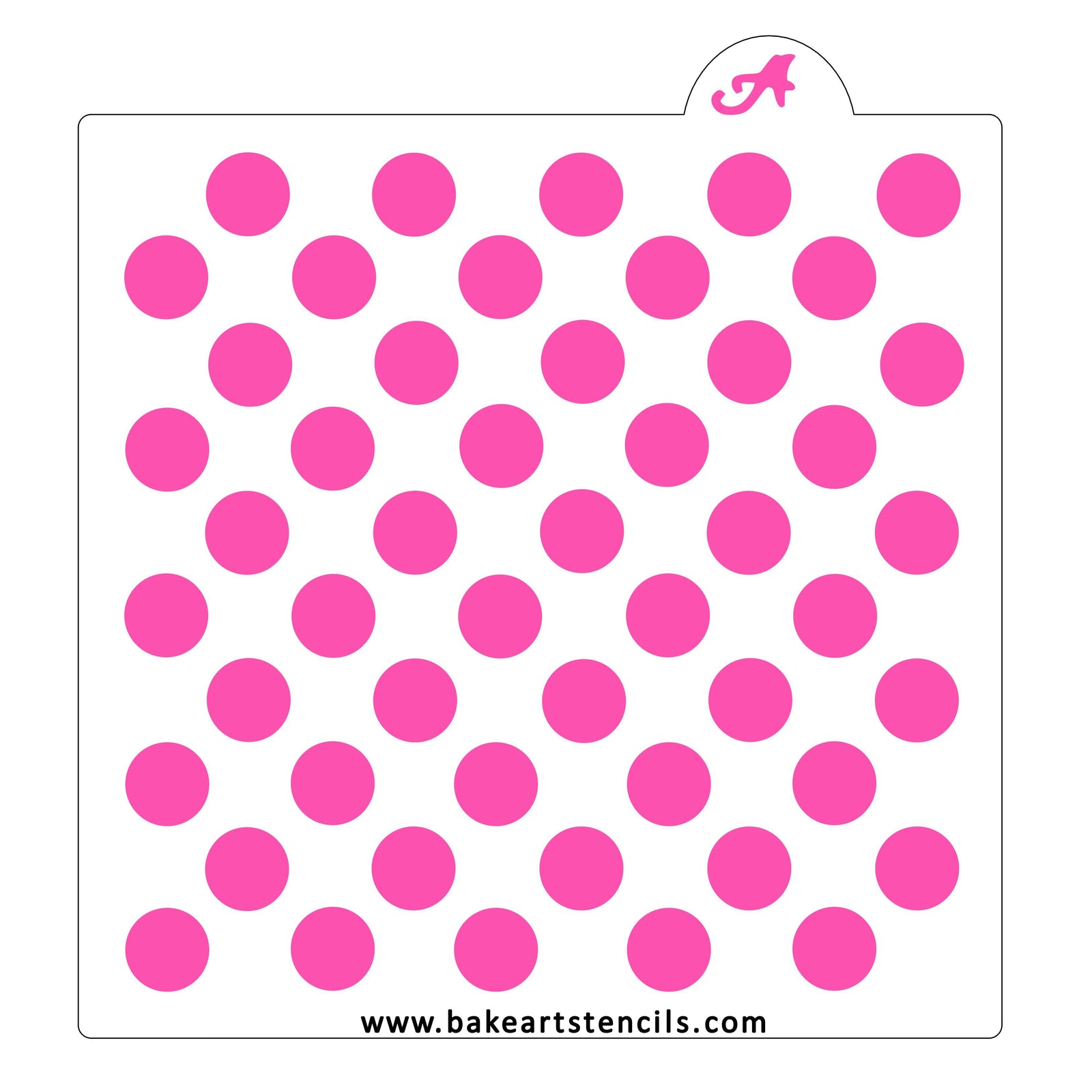 Big Dots Cookie Stencil bakeartstencil