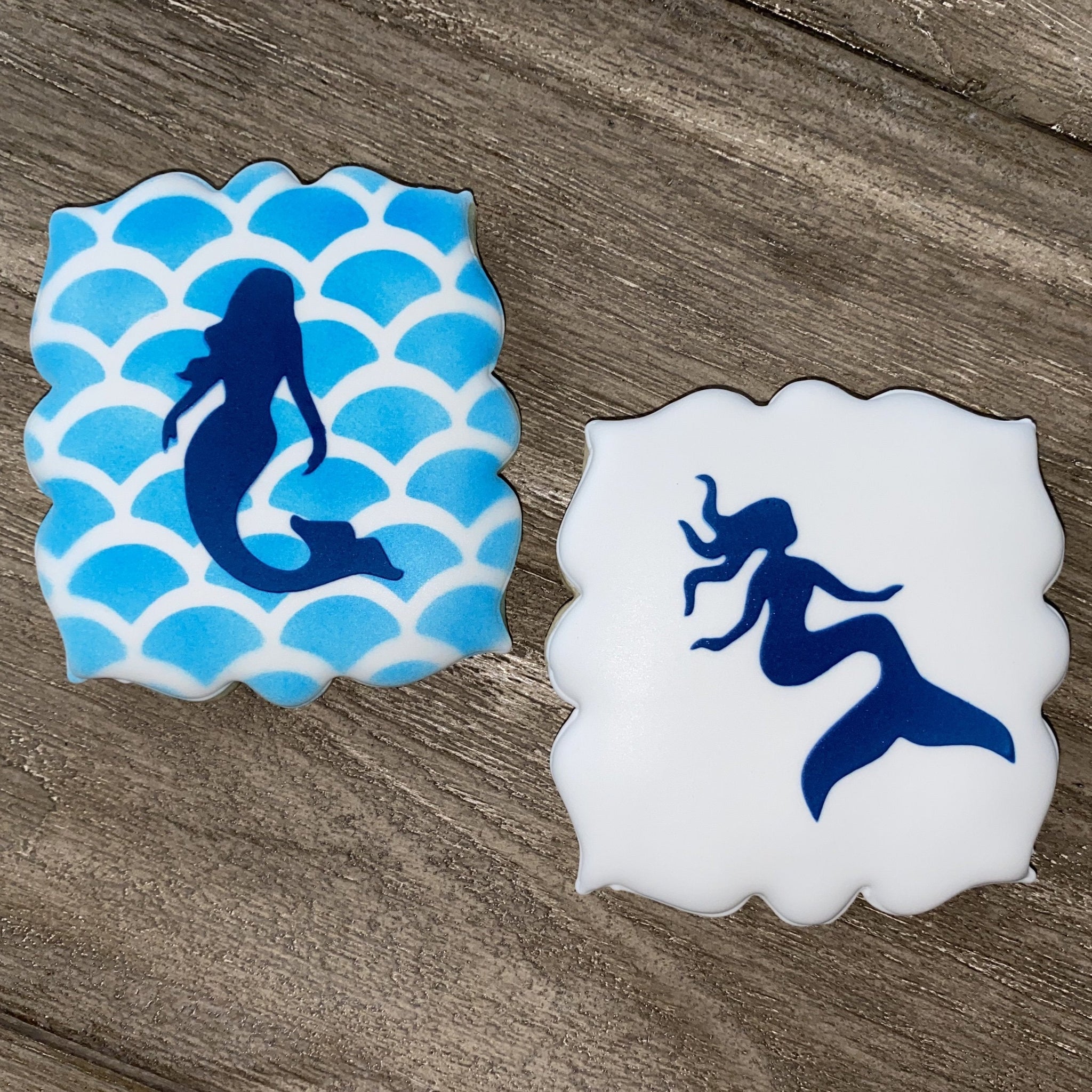 Big Fish Scales Cookie Stencil - bakeartstencils