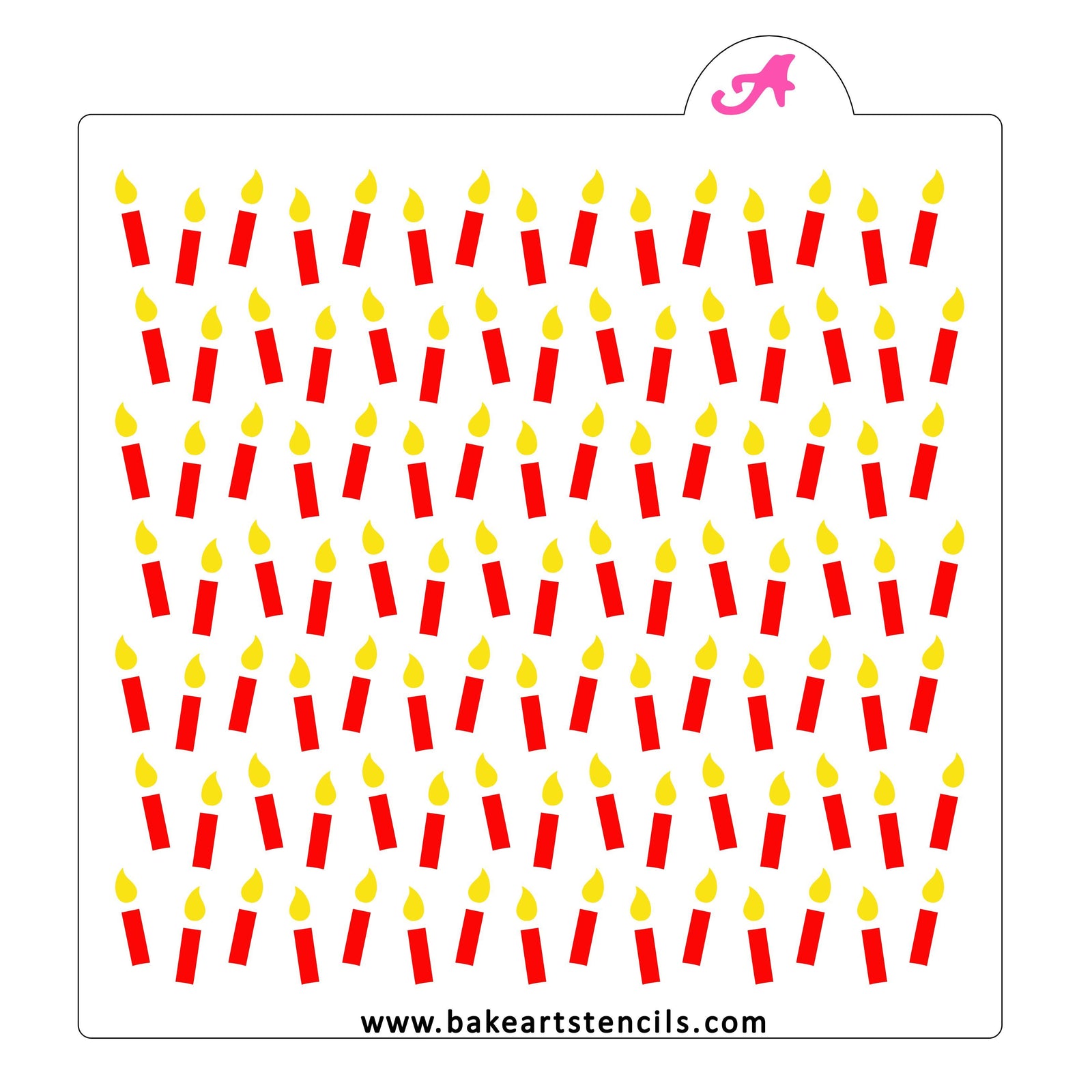 Birthday Candles Cookie Stencil Set bakeartstencil