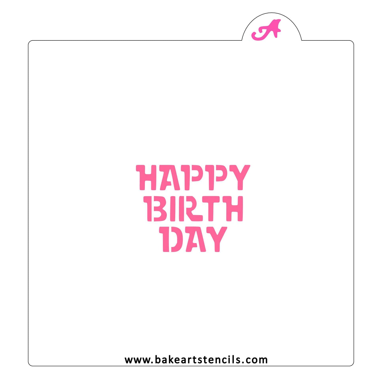 Birthday Force Cookie Stencil bakeartstencil