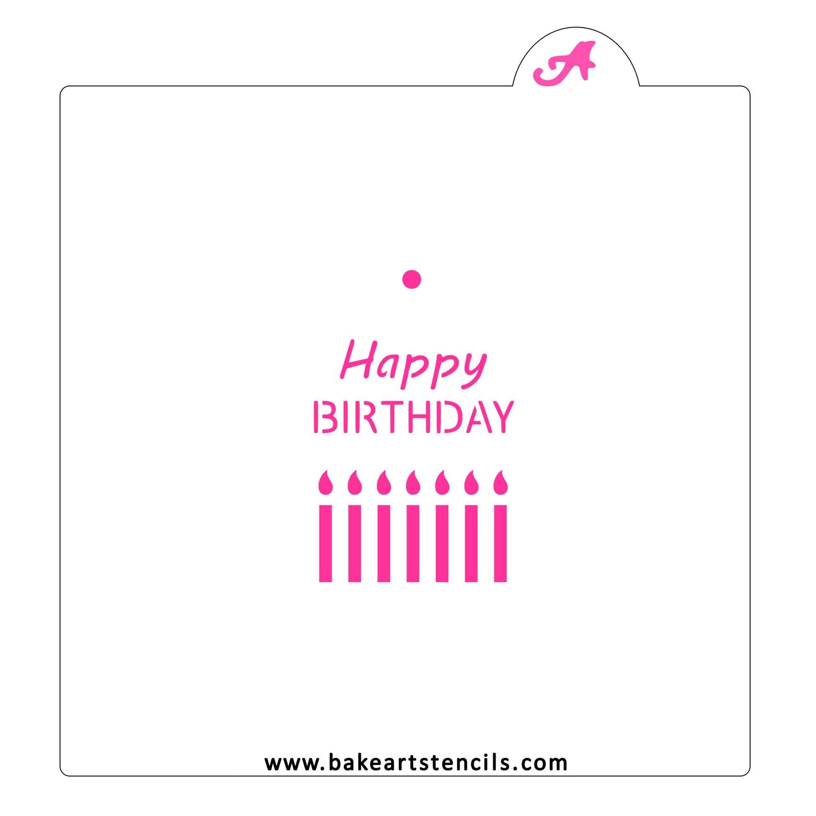 Birthday Gift Tag Cookie Stencil bakeartstencil