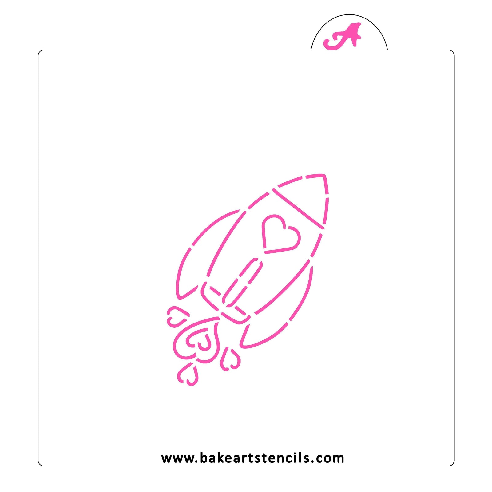 Blast of Hearts PYO Cookie Stencil bakeartstencil