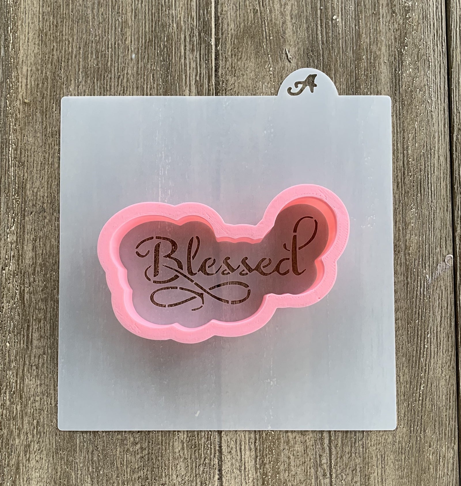 Blessed Cookie Stencil with matching Cookie Cutter 