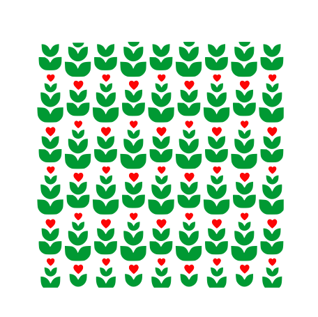 Blooming Hearts Pattern Stencil Set bakeartstencil